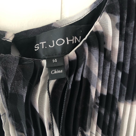 NEW ✨ St.John Pleated Floral Maxi Dress 14 - Picture 5 of 8